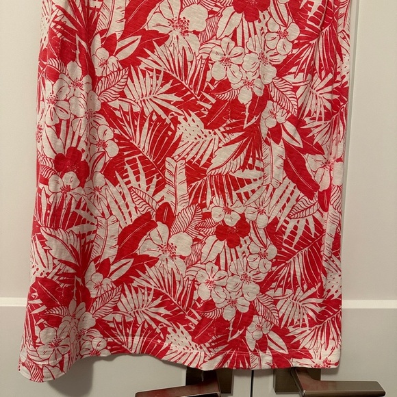 Tommy Bahama Pink White Floral Cotton Dress Size Medium - Picture 2 of 7
